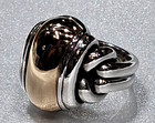 James Avery Sterling Silver 14k Large Knot Ring Gold Dome Size 6.5 Weight 17.4g — photo 6