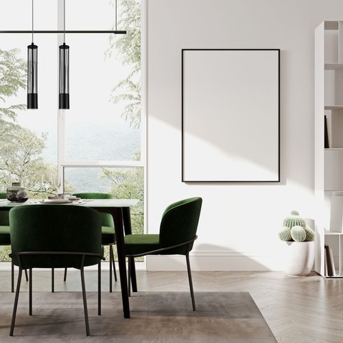 Lámpara Colgante Comedor Negra Metal 35 Cm 2-Focos GU10 Lámpara De Techo Cocina - Imagen 3 de 5