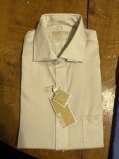Cream, Michael Kors Men's Long Sleeve Dress Shirt. Large Size 16 Non-Iron.