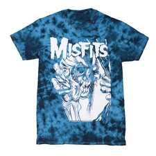 Men's Misfits Eyeball Blue Tie Dye Tie Dye T-shirt Medium Blue
