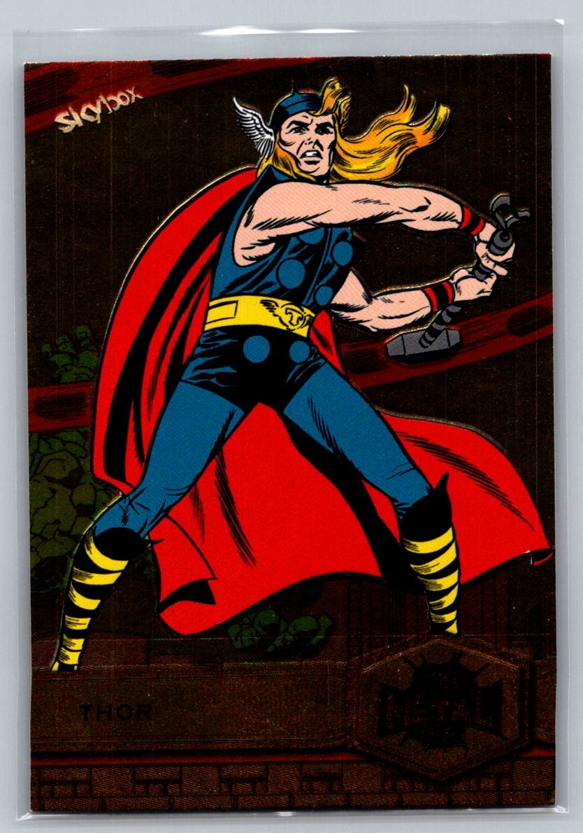 2021 SkyBox Metal Universe Marvel Spider-Man #189 Thor Gold-Light-FX