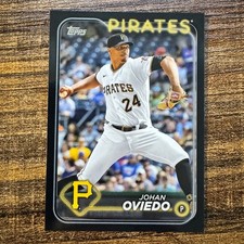 2024 Topps Johan Oviedo #65 Black Border Parallel #67/73 Pittsburgh Pirates