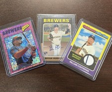Topps Heritage Milwaukee Brewers Bryan Hudson & William Contreras 3 Card Lot 🔥