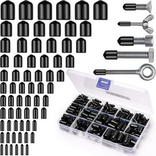250Pcs/11Sizes Round Rubber End Caps PVC Bolt Cover Screw Thread Protectors Caps