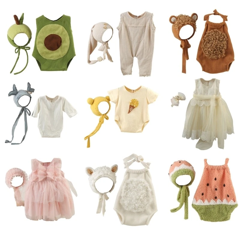 Newborn Photography Clothes Lovely Headwear Costume Set Baby Photo Accessories