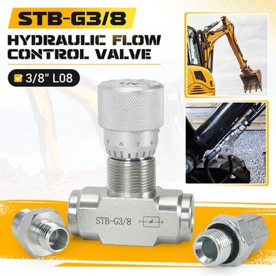 3/8'' L08 -Hydraulic Flow Control Valve - STB-G3/8 For 1-2 Ton Mini Excavators