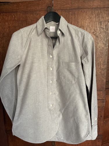 Ann Mashburn Pinpoint Brown Oxford Shirt