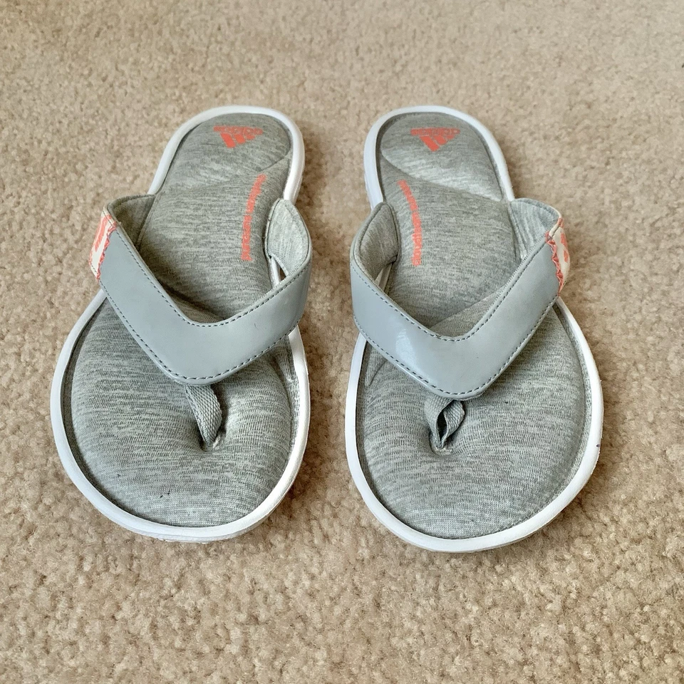 Sandalias sin cordones Adidas para mujer 7 Cloudfoam Surround gris naranja Foto 2 de 4