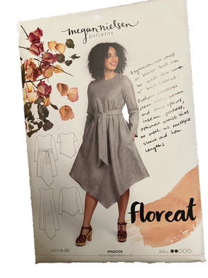 Megan Nielsen floreat asymmetrical dress or blouse pattern, sizes 0-20, New