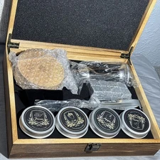 The Whiskey ManBlack Cocktail Smoker Kit with Torch, 4 Tins of Wood Chips