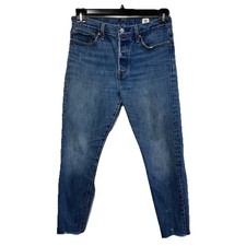 Levi's White Oak Cone Denim Blue Jeans Button Fly Cut Off Size 29 Americana