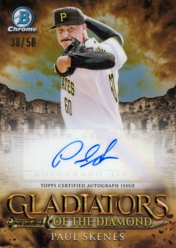 2023 Bowman Draft PAUL SKENES Gold RC Auto /50 – PSA 10 GEM MINT (Aqua Lava Refractor)