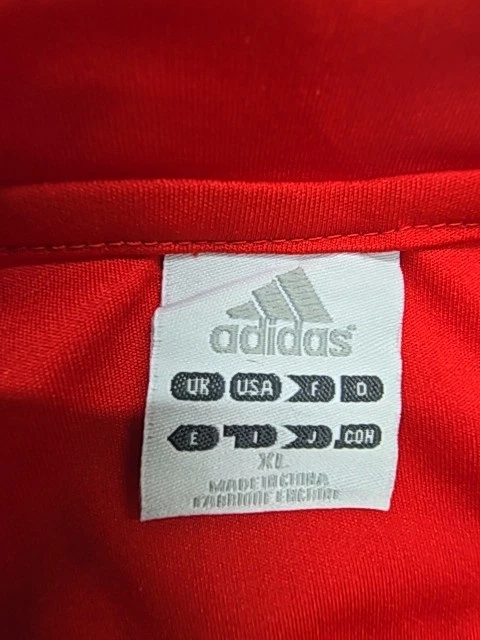 T-shirt athlétique Adidas garçon rouge Climalite maille taille L bel état - Photo 4/4