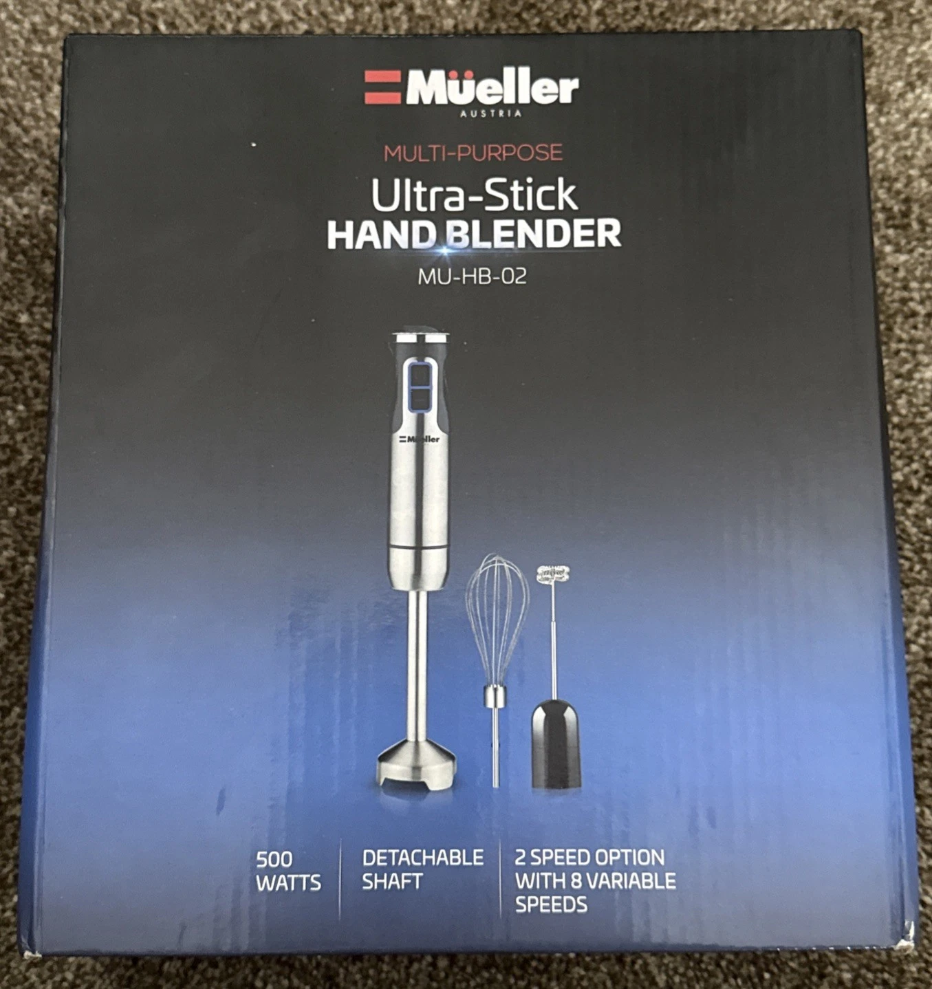 Mueller MUHB02 Ultra-Stick 500 W 9 Speed Immersion Multi-Purpose Hand Blender
Opens in a new window