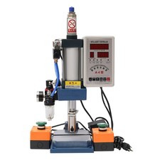 440lbs/200kg Desktop Pneumatic Punch Press Machine w/Foot Switch Digital Control