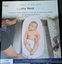 BABY DELIGHT Infant Bather Premium Cushy Nest Cloud Pink Open Box