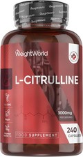 L Citrulline 3000mg - 240 Capsules - 2 Months Supply - Vegan-Friendly & Glute...
