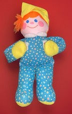 VINTAGE FISHER PRICE CRIB FRIEND 1984 RATTLE PLUSH STUFFED ANIMAL BOY DOLL 1351