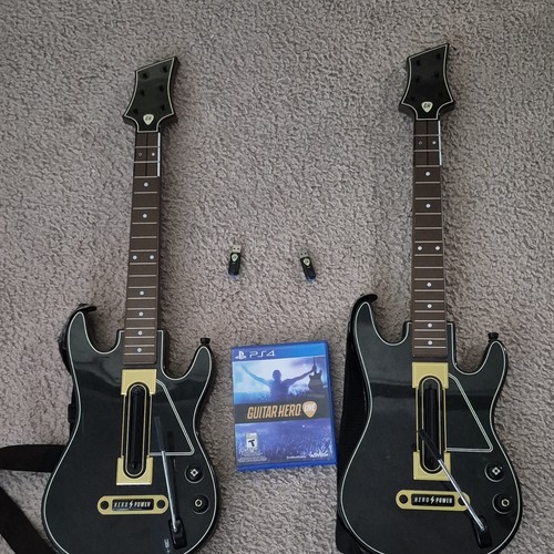 Activision Guitar Hero Live PS4 Bundle Game 2 Wireless Guitars 2 USB Receivers