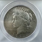 Key Date 1921 Peace Silver Dollar ANACS AU50 US $1 Historic Scratched