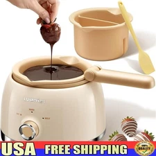 Chocolate Melting Pot Candy Melts Melter with 2 Insert Pots W/ Spatula Silicone
