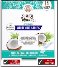 GuruNanda Teeth Whitening Strips - 7-Day Treatment with Non-Slip, Dry Strip Tech