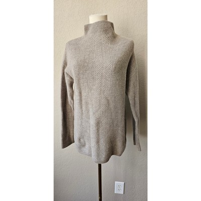 Rachel Zoe 100% Fine Merino Wool High Neck Patterned Pullover Sweaters Small