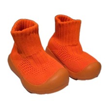 6-9 Month Baby Sock Shoes Boys Girls First Walking Shoes Non Slip Neo Orange