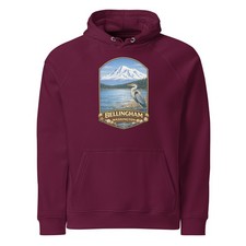 Bellingham Washington Heron Hoodie - WA Pacific Northwest PNW