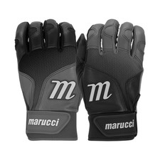 Marucci PWR Fade Adult Baseball/Softball Batting Gloves - Black/Gray - Large