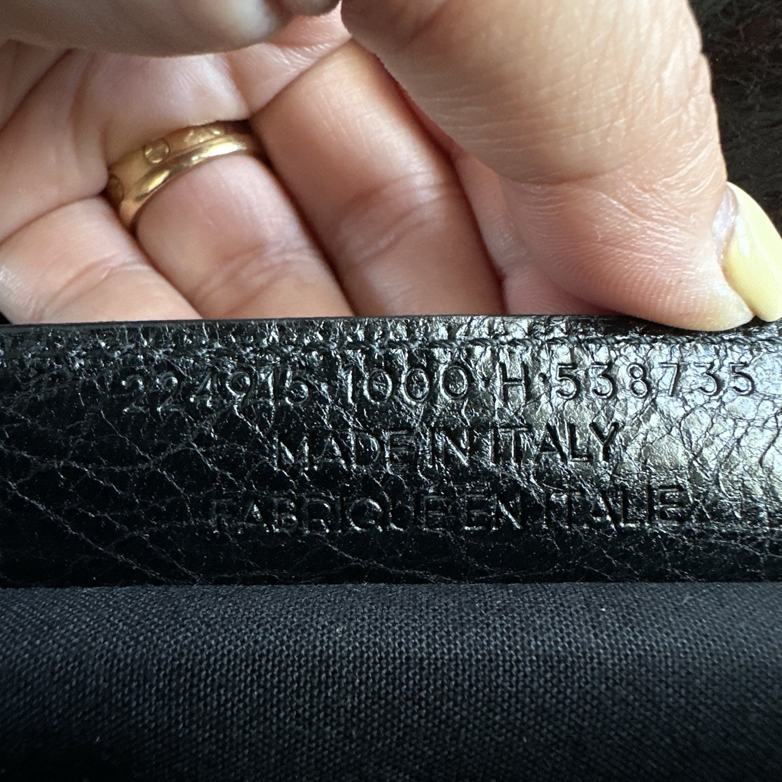 BALENCIAGA Black Lambskin Leather Envelope Clutch Bag With Mirror thumbnail 13