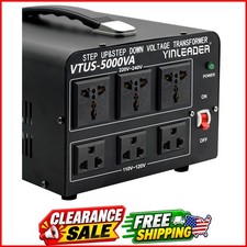 5000W Voltage Converter Transformer Step Up 110V-120V to 220V-240V