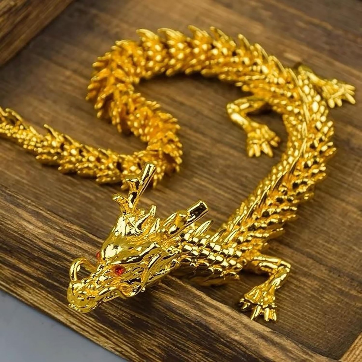 LIYAOLI 3D Golden Dragon Articulated Dragon 2024 Chinese Dragon