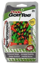 Pride Golf Evolution Striped 2 3/4" 30 Count Fruit Mix Golf Tees New