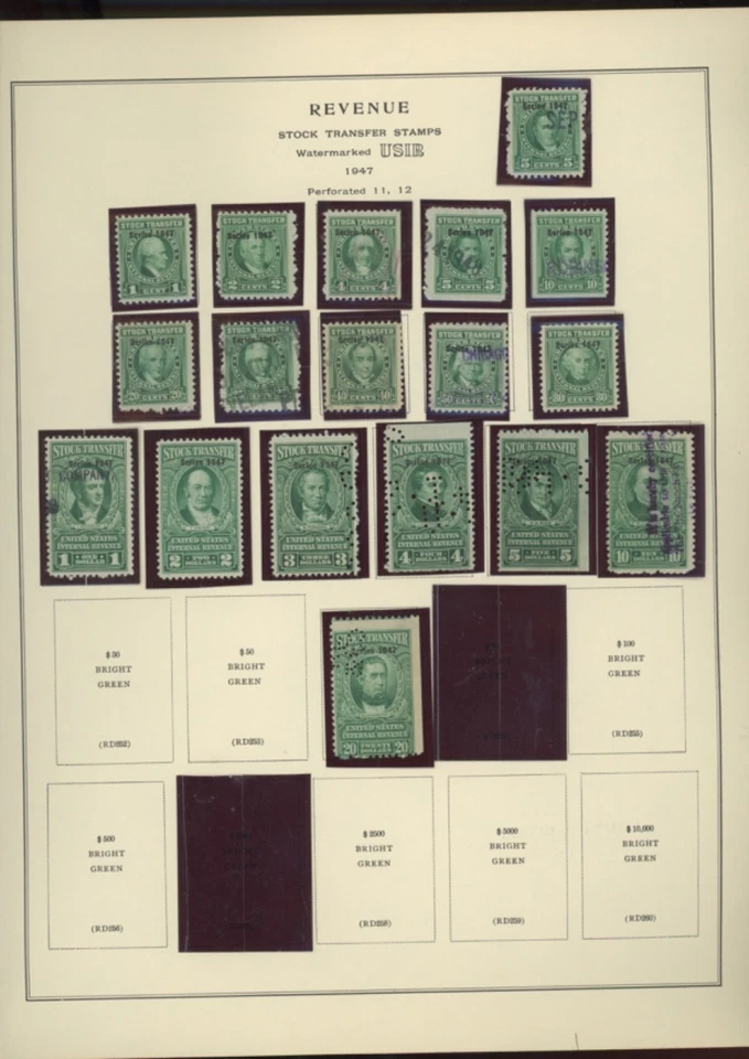 US stamps BOB revenue used Future  documentary 280 stamps  CV $1060.00  (goo5 - Image 2 of 4