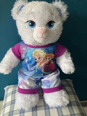 BUILD-A-BEAR WORKSHOP FROZEN 2 ELSA WEISSER GLITZER PLÜSCHTEDDYBÄR - ca. 16 Zoll 