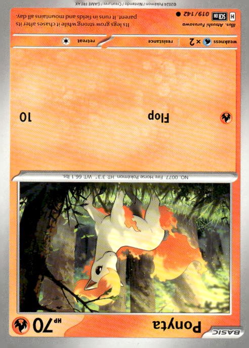 Ponyta 19/142 Common Stellar Crown Pokemon Lightly Played