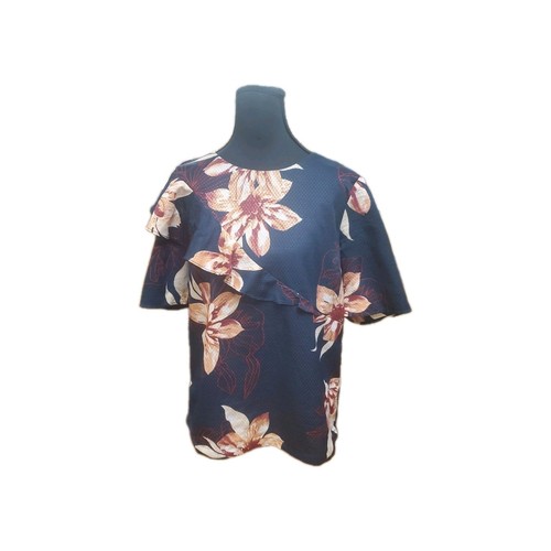 Vero Moda floral multicolor round neck blouse women's size Large - Picture 2 of 6