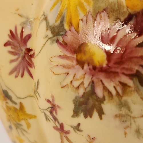 Ancien pot à biscuits craquelins melon ivoire Royal Worcester Blush 1893 Angleterre 6,5" - Photo 6/24