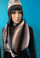 Promod Schlauchloop Schal schwarz weiß Strickschal Winter warm unisex wie neu