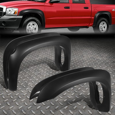 [4Pcs] For 05-11 Dodge Dakota Crew Cab OE Style Wheel Fender Flare Matte Black