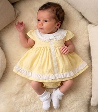 Premature Baby Girl Dress Set Prem Small Early Tiny Frilly Lemon