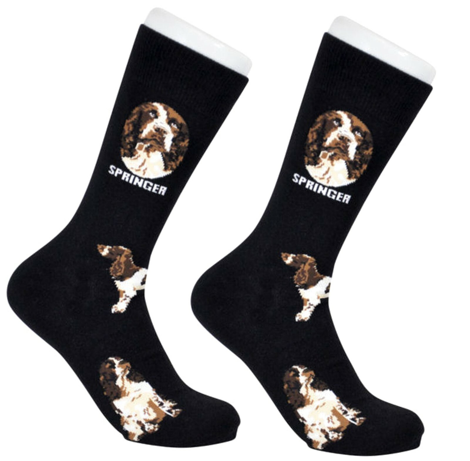THE TIE STUDIO - Labrador Dog on Black Men's Novelty Socks