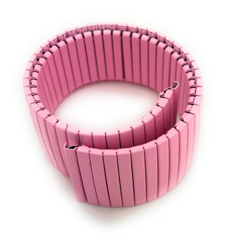 20 mm schwarz weiß rot Farben dünn Metall Stretch Erweiterung Uhrenband Twist O Flex - Bild 34 von 55