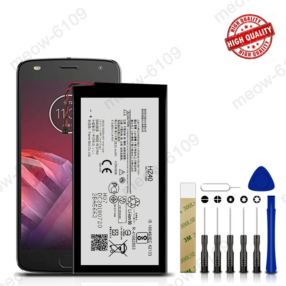 Z2 Play Moto Z Force Battery Replacement New HZ40 Battery For