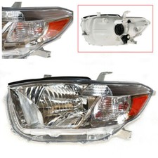 For 2008 2009 2010 Toyota Highlander Left Driver Side Halogen Headlight Headlamp
