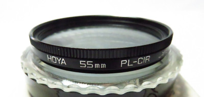 HOYA 55mm PL Circular polarizing filter w/ Case + Box / Japan / #3025