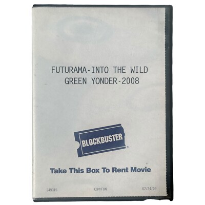Futurama: Into the Wild Green Yonder DVD 2008 Blockbuster Case Former Rental