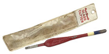 Vtg Red Devil Glass Cutter Tool Metal Red USA in Plastic Pouch Case Sleeve