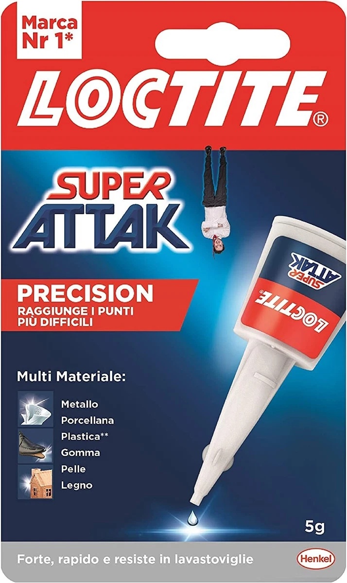 SUPER ATTAK 5g COLLA ATTACK CIANOACRILICA ADESIVO CIANOACRILATO A PRESA  RAPIDA